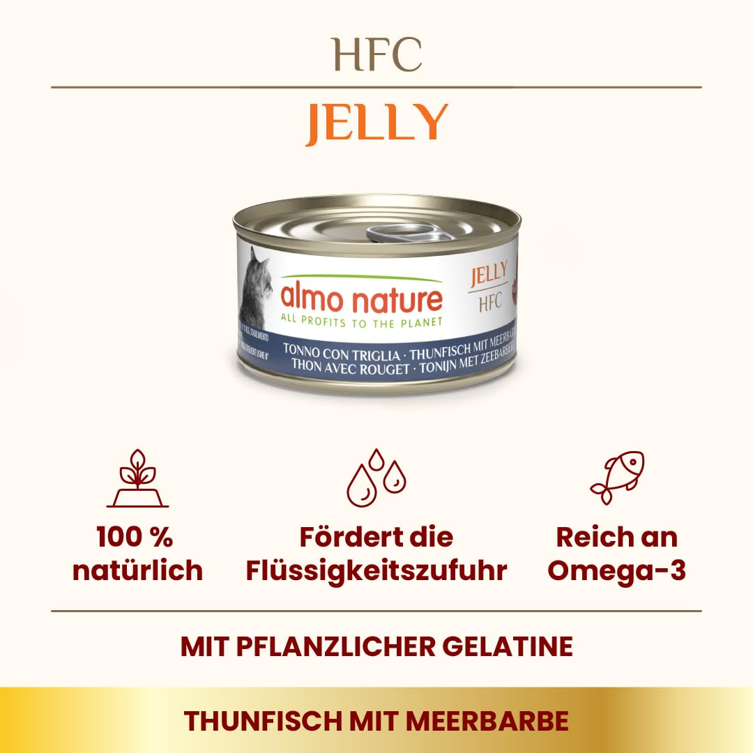 Almo Nature HFC Jelly Nassfutter Thunfisch Rotbarbe 70g 24er