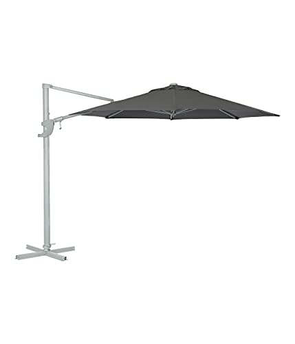 Dehner Zypern Ampelschirm 300 cm grau Aluminium