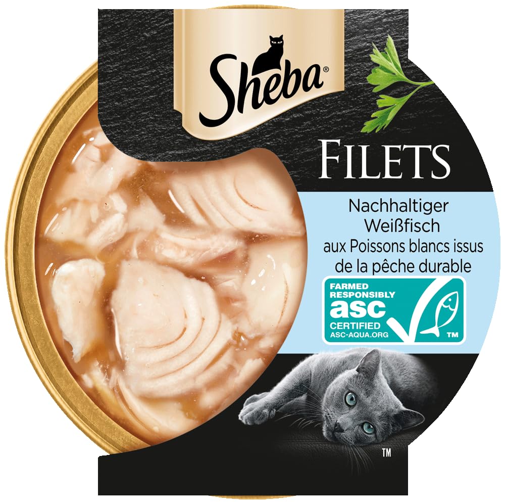 Sheba Filets Weißfisch Nassfutter 60g Schale ASC