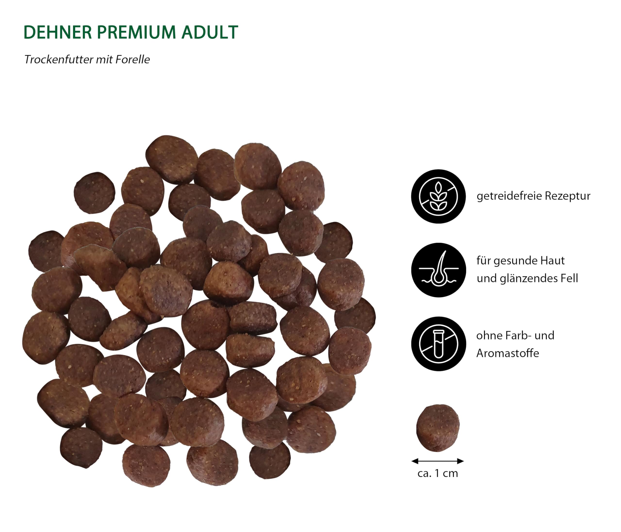 Dehner Premium Lovely Adult Forelle Trockenfutter 2 kg getreidefrei