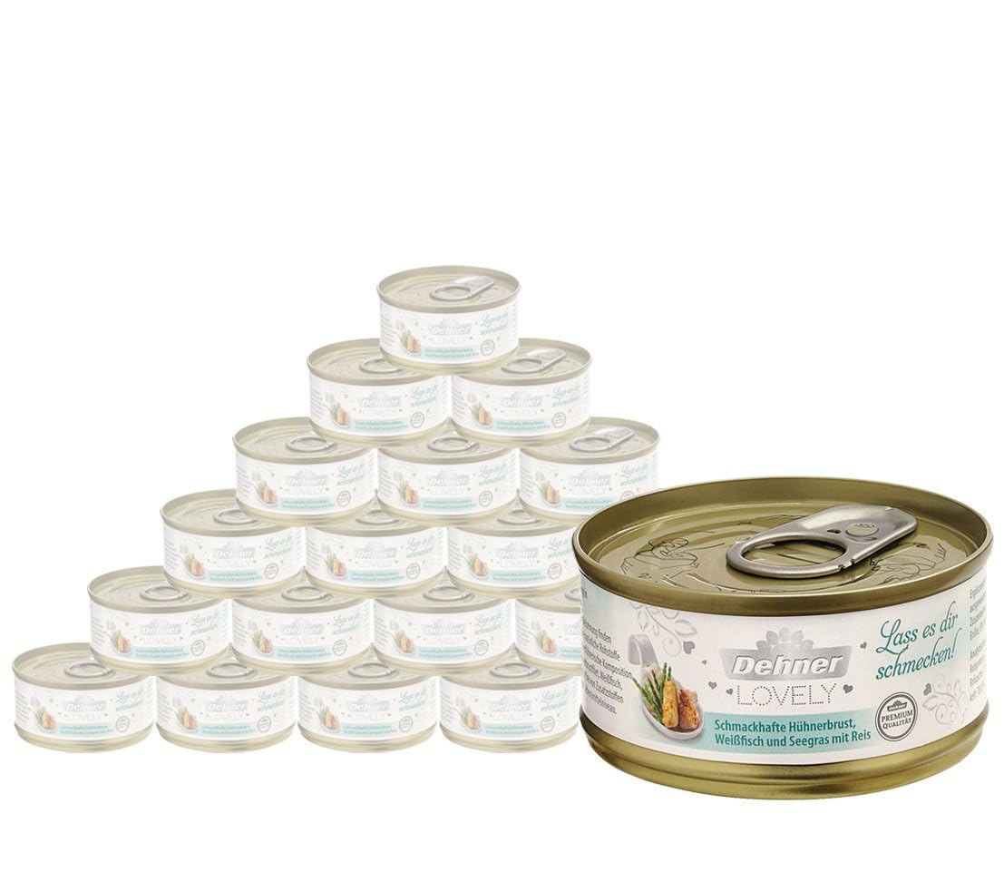 Dehner Lovely Adult Nassfutter Hühnerschenkel Reis 24x70g zart