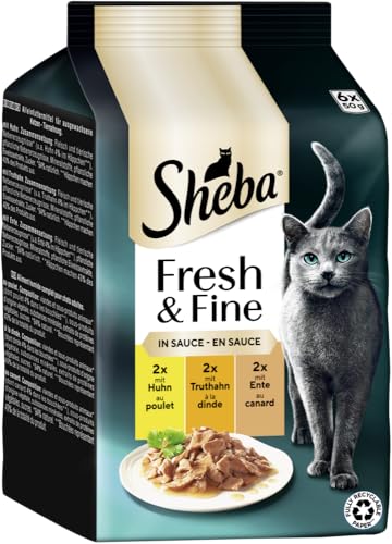Sheba Fresh Fine Nassfutter Huhn Truthahn 6x50g Sauce