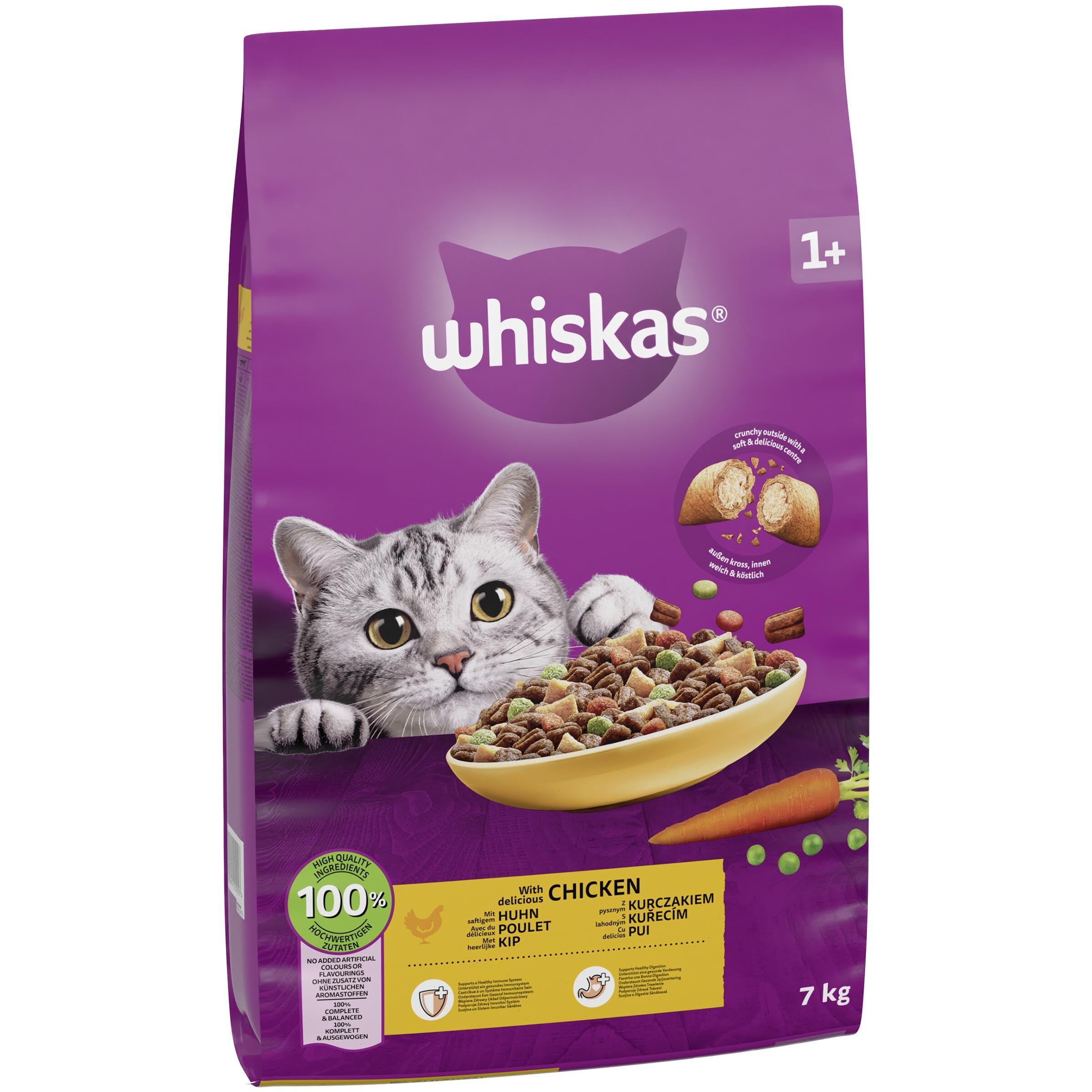 Whiskas Classic 1+ Trockenfutter Huhn 7 kg knusprig
