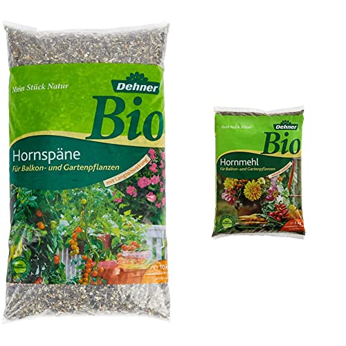 Dehner Bio Hornspäne Hornmehl Dünger 10 kg + 5 kg Stickstoff
