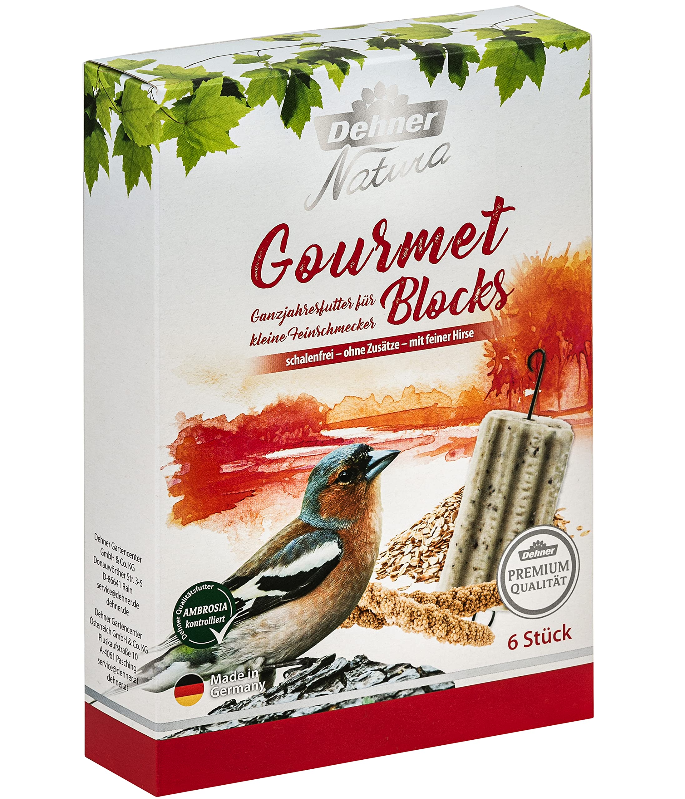 Dehner Natura Gourmet Blocks Wildvogelfutter 2,85 kg