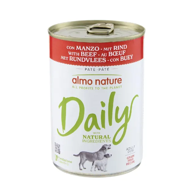 Almo Nature Daily Hundefutter Rind 24x400g getreidefrei