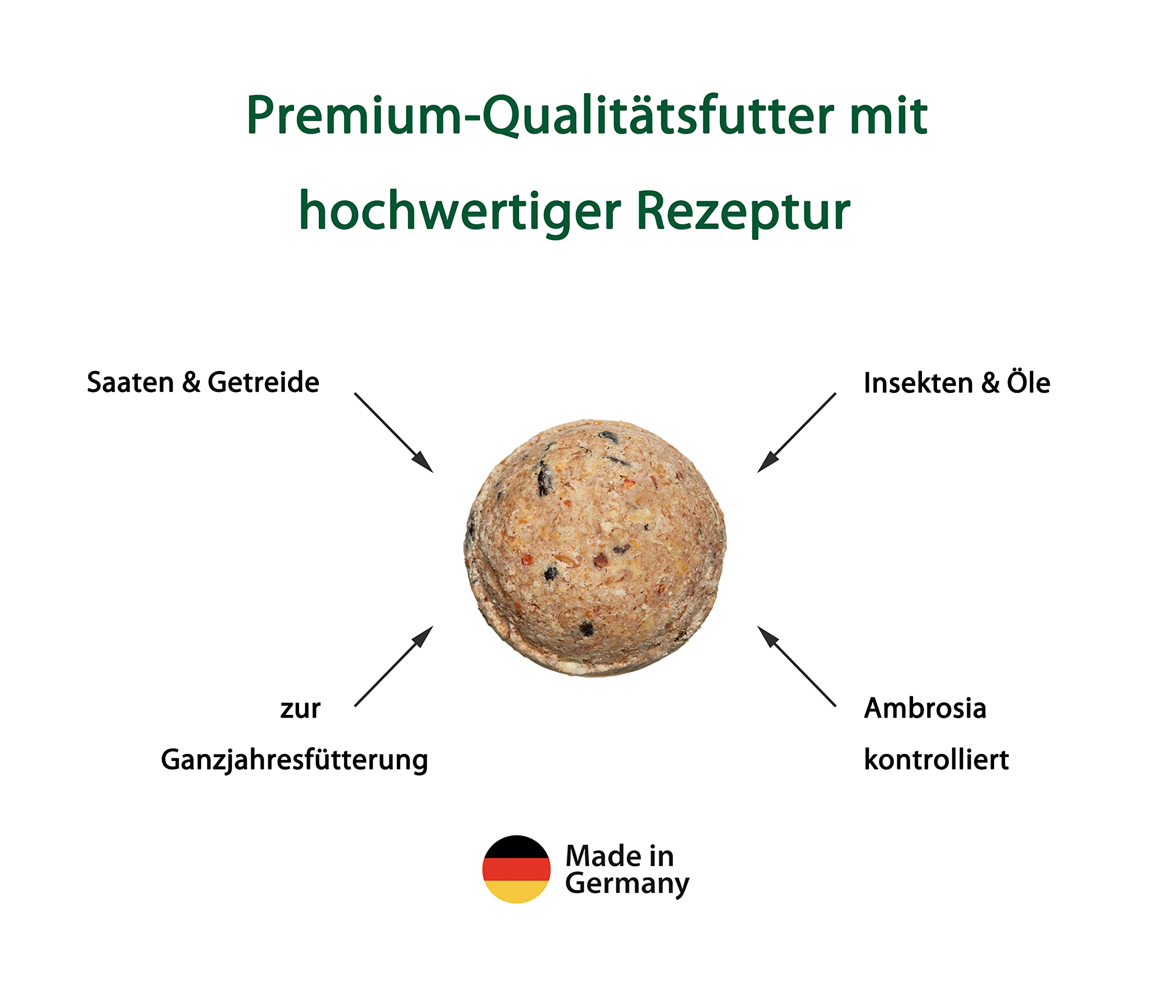 Dehner Natura Insekten-Knödel Wildvogelfutter 100 Stück