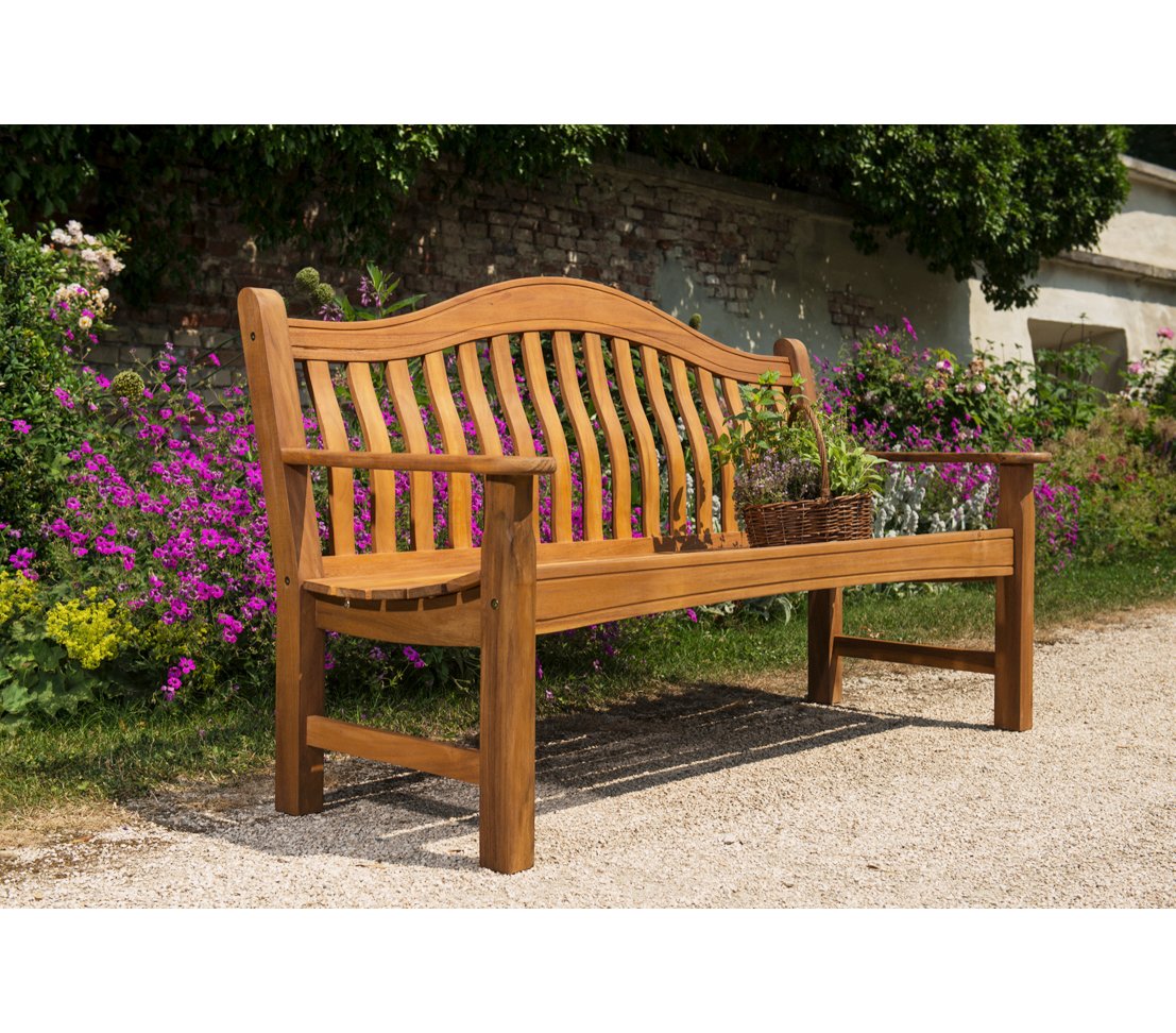 Dehner Samui Gartenbank 3-Sitzer Akazie natur 161 cm
