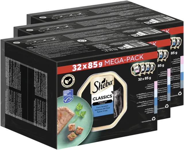 Sheba Classics Nassfutter Fisch Pastete 96x85g Variation