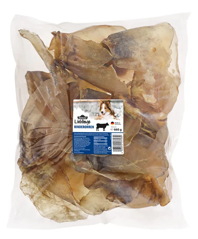 Dehner Lieblinge Rinderohren Hundesnack 660 g