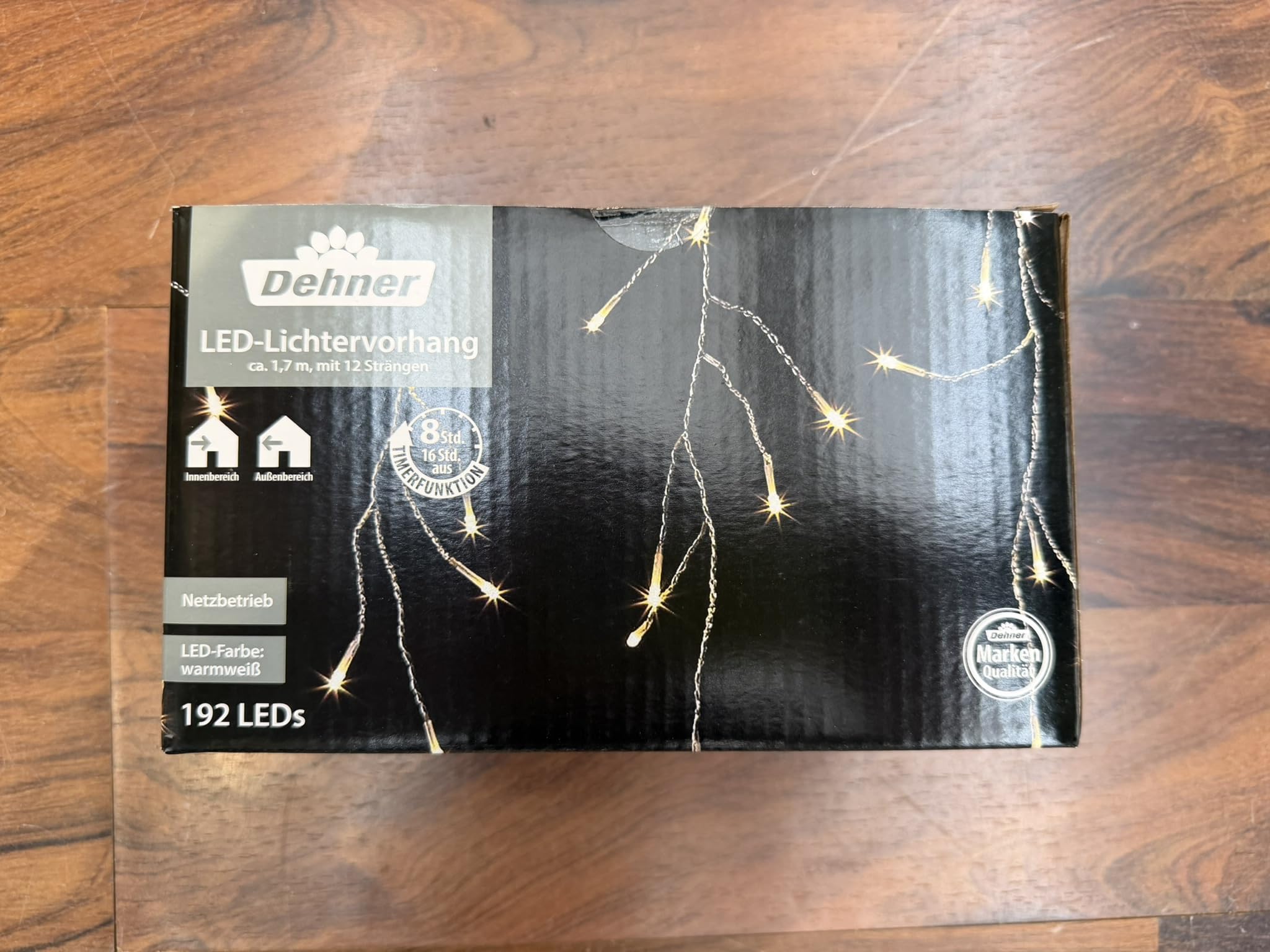 Dehner LED-Lichtervorhang 165 cm 192 LEDs warmweiß