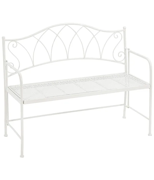 Dehner Fine Nature Klappbank Luca 115 cm Metall weiß