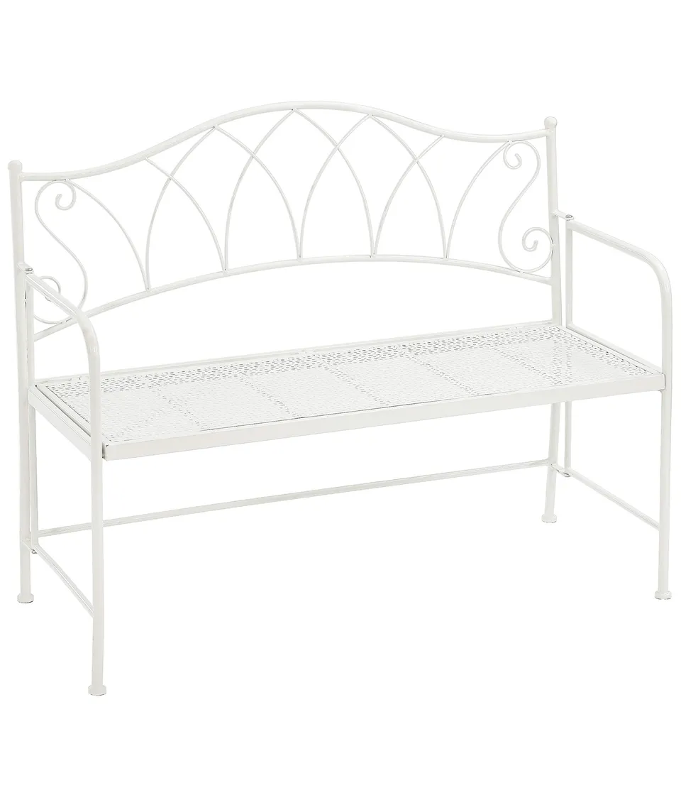 Dehner Fine Nature Klappbank Luca 115 cm Metall weiß