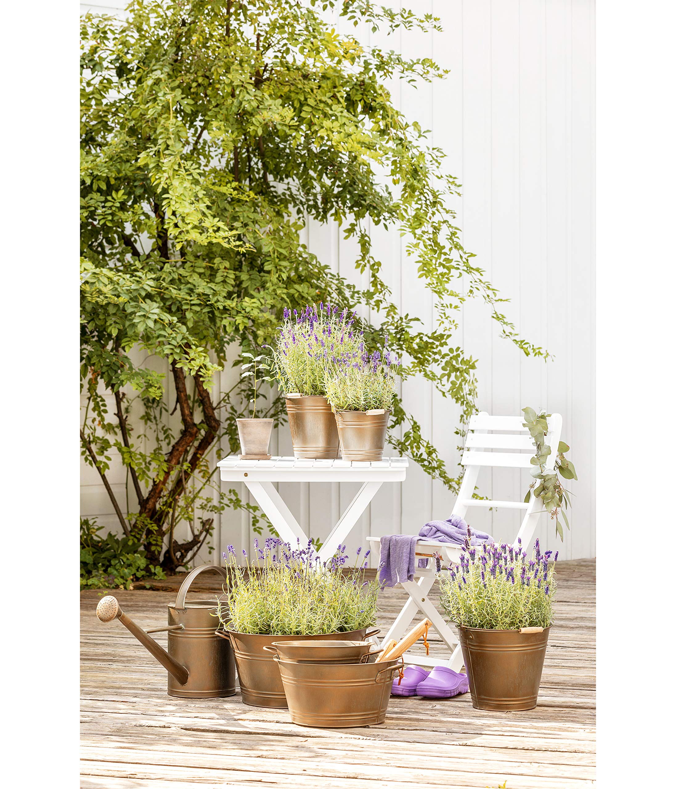 Dehner Provence Balkonset weiß Akazie Tisch+2 Stühle
