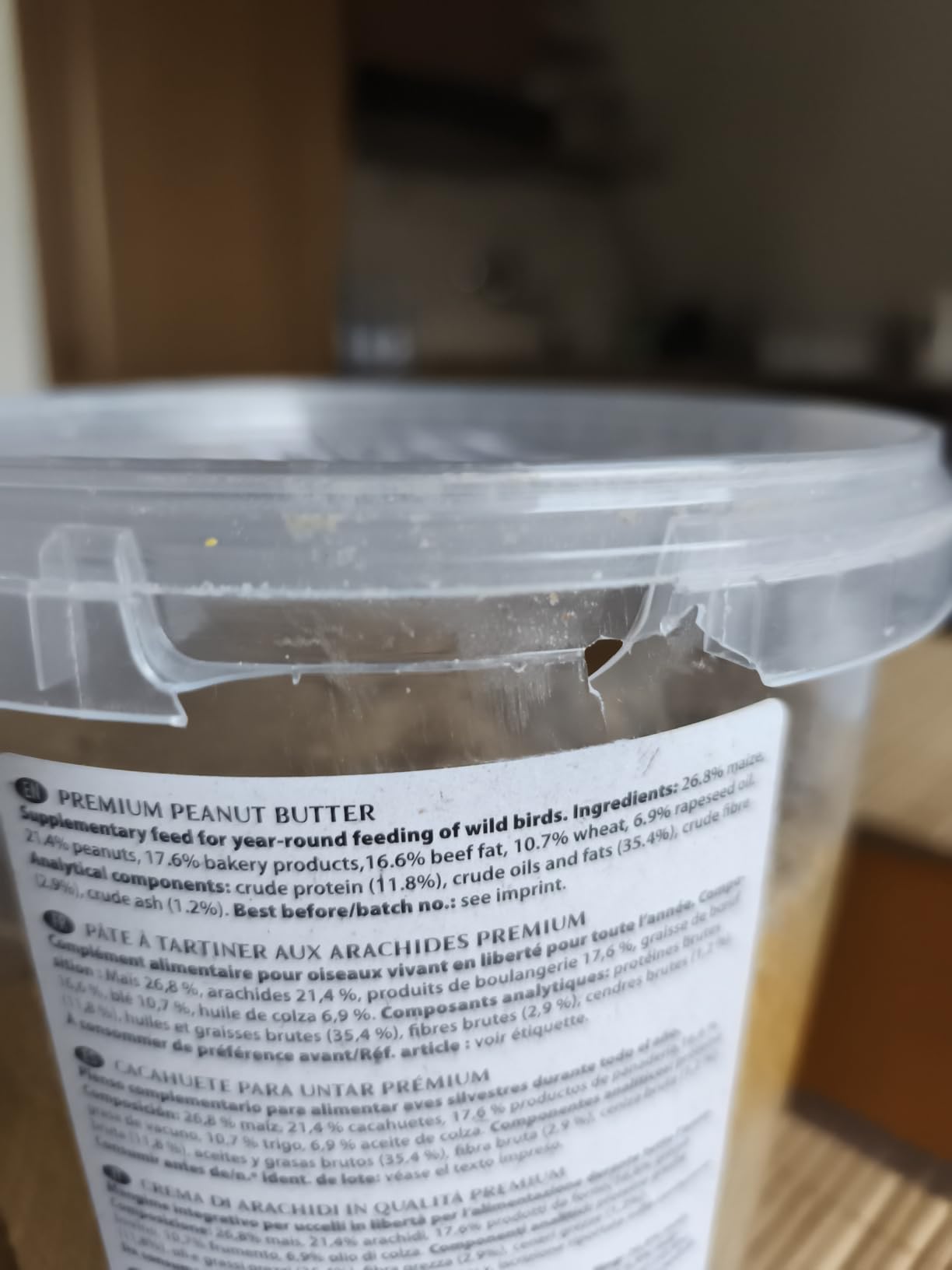 Dehner Natura Premium Erdnuss-Aufstrich Wildvogelfutter 2 kg energiereich