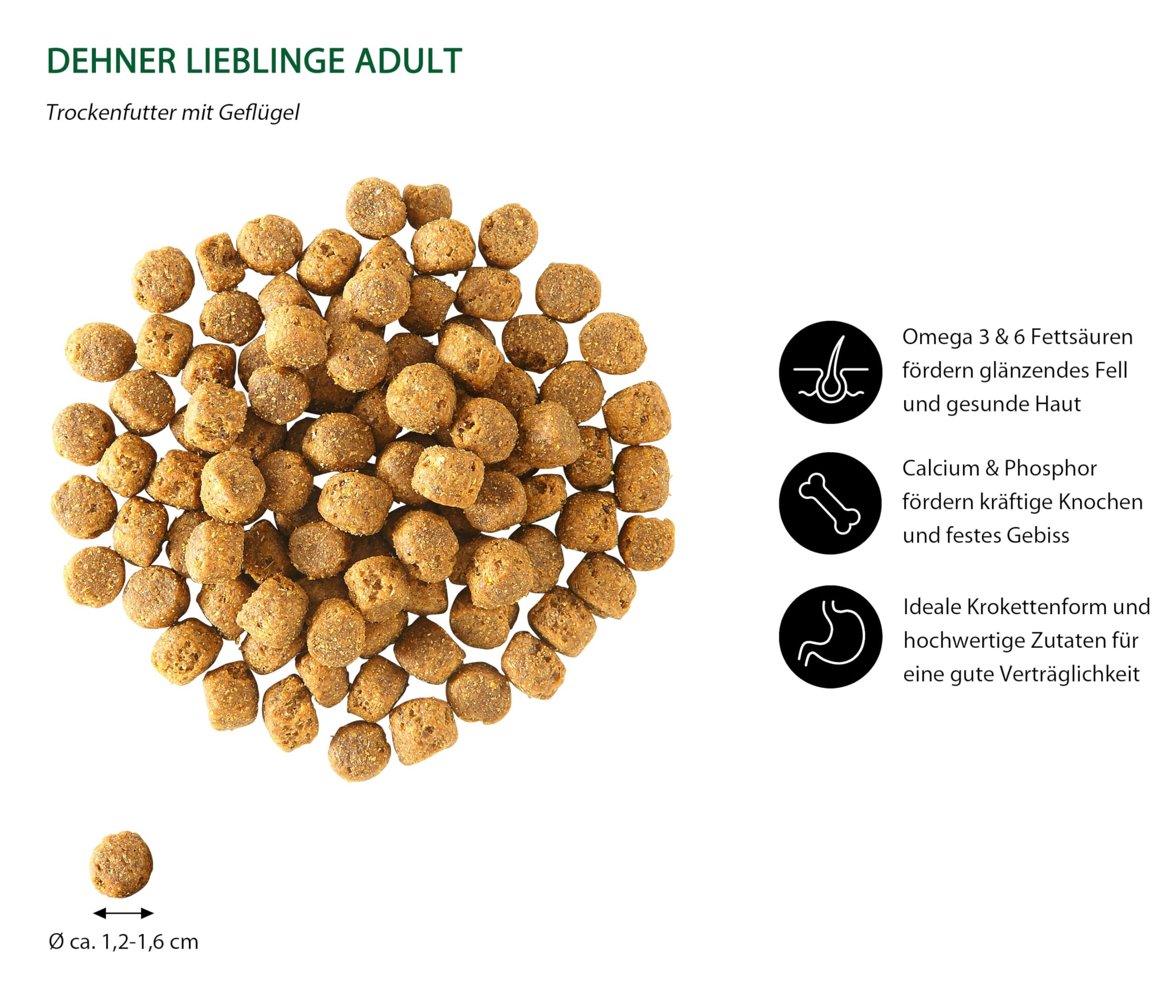 Dehner Knusper-Mix Adult Trockenfutter Geflügel 12 kg