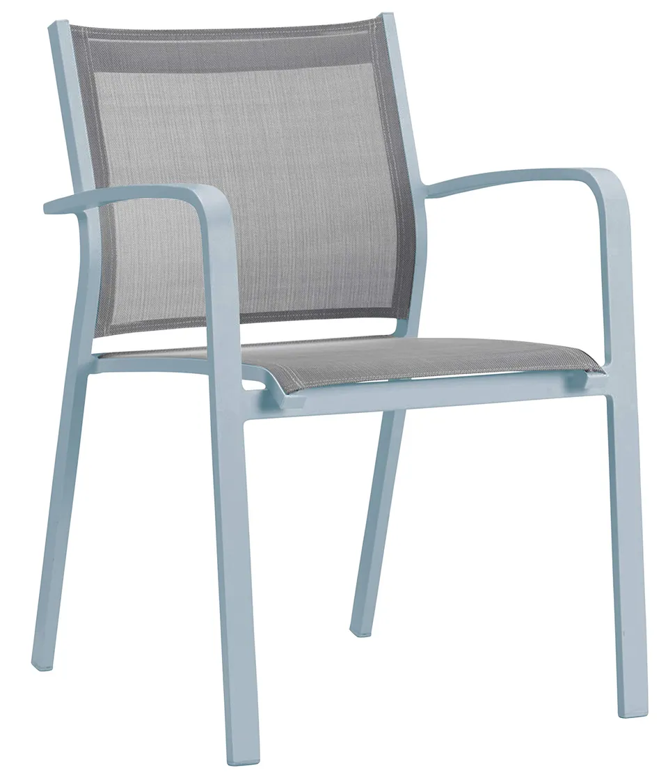 Dehner Premium Corse Stapelstuhl weiß Aluminium