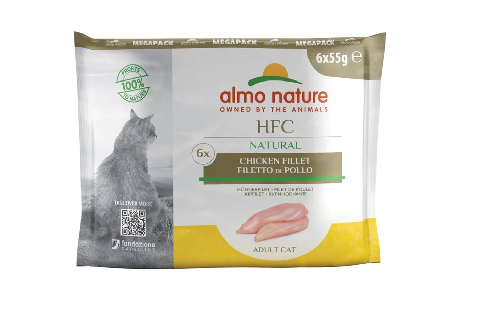 Almo Nature HFC Nassfutter Hühnerfilet 6x55g Multipack
