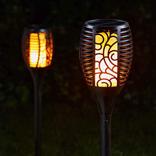 Dehner Flammenfackel Jumbo Solarleuchte schwarz 75 cm