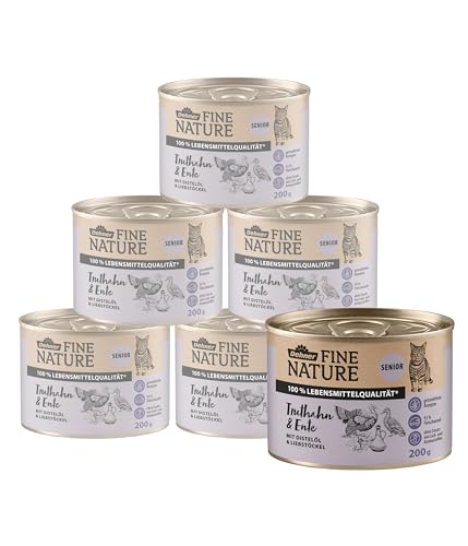 Dehner Fine Nature Nassfutter Truthahn Ente Senior 6x200g