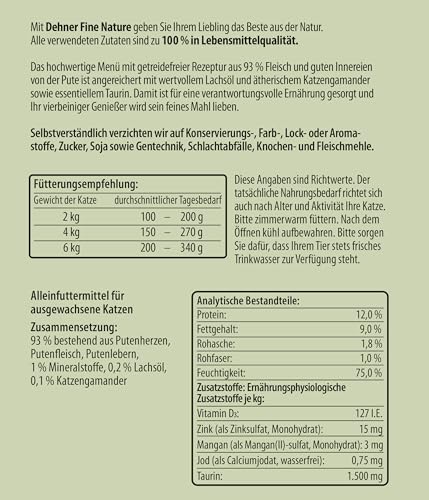 Dehner Fine Nature Pute Nassfutter 6x200g getreidefrei Adult