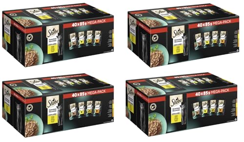 Sheba Delikatesse in Gelee Nassfutter Geflügel 4x3400g Allein