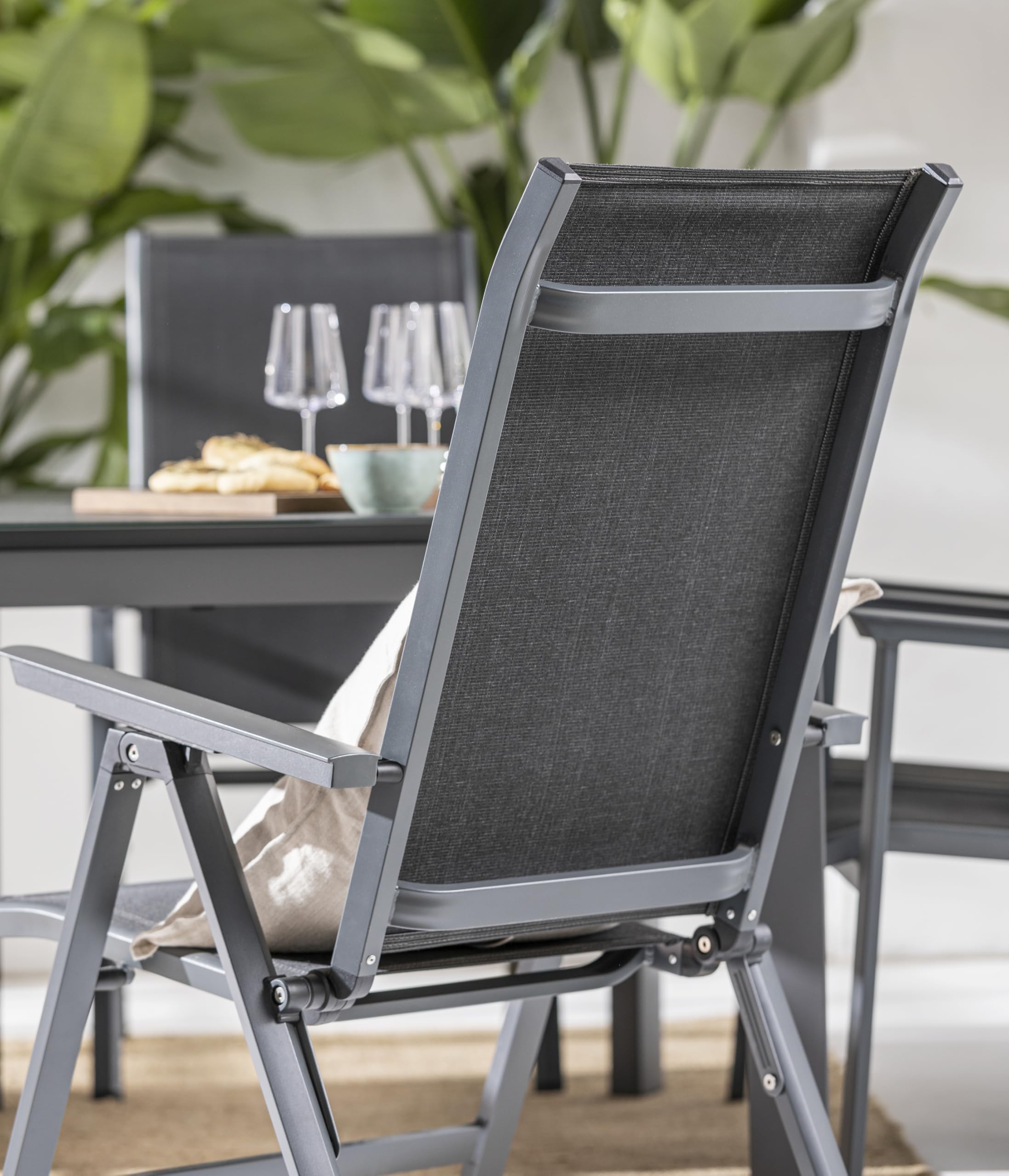 Dehner Cleveland Klappsessel Aluminium grau 108cm