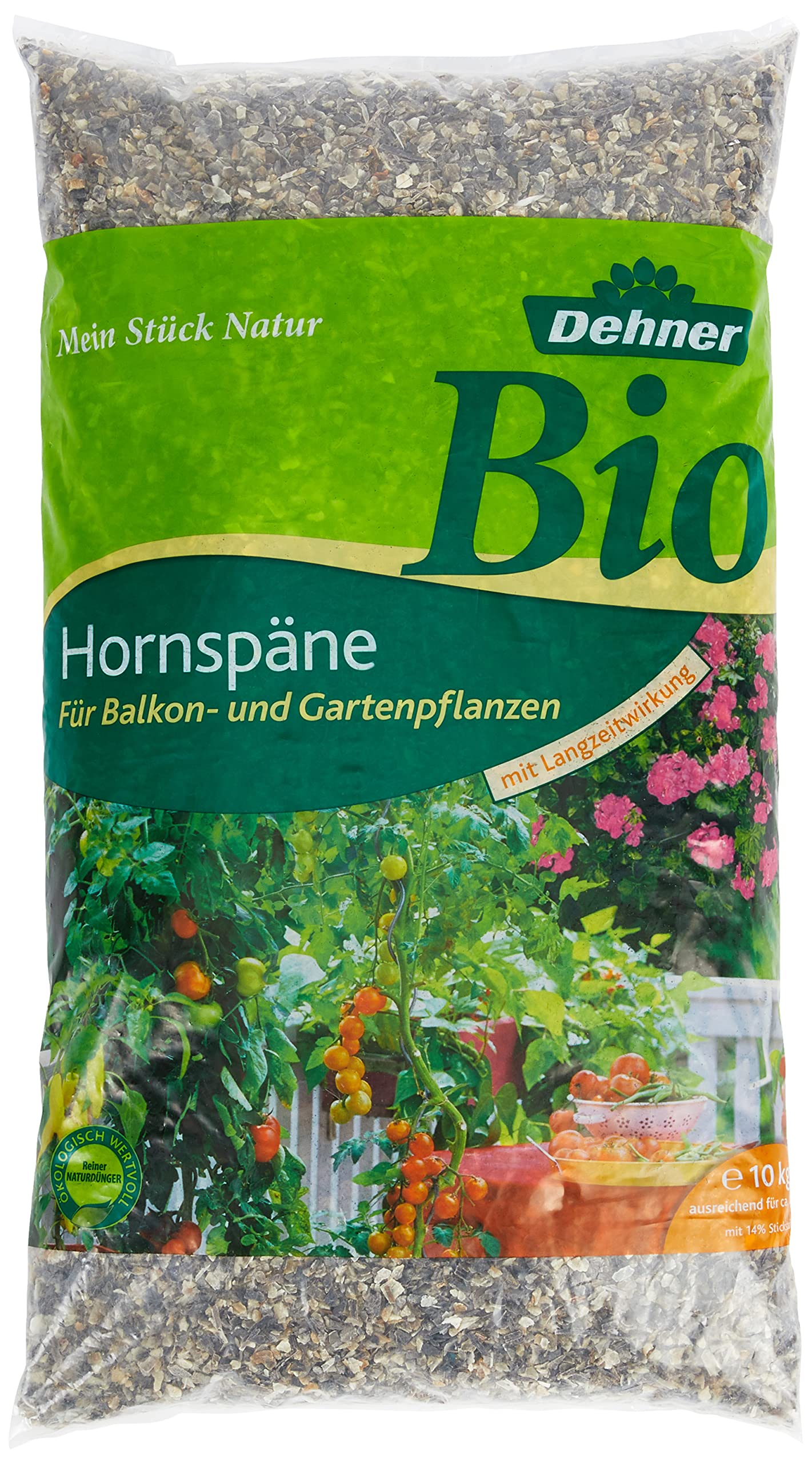 Dehner Bio Hornspäne Hornmehl Dünger 10 kg + 5 kg Stickstoff