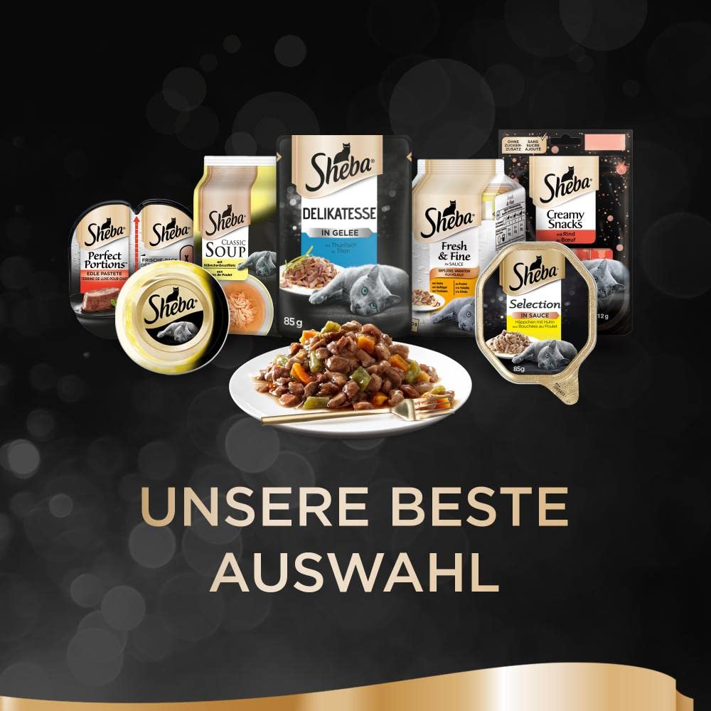 Sheba Sauce Spéciale Herzhafte Komposition Nassfutter 72x85g