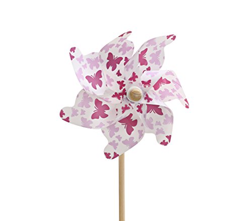 Dehner Premium Lovely Windrad Schmetterling 2er Set rosa-weiß 76 cm