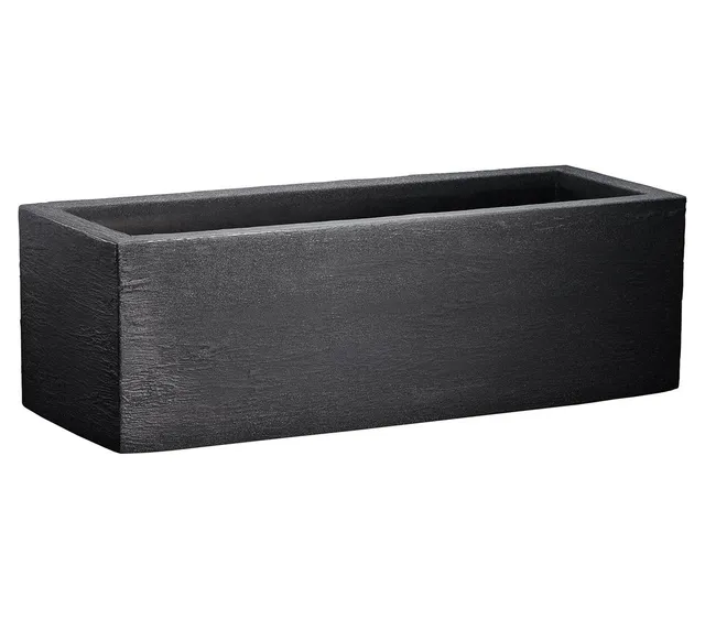 Dehner Palermo Blumenkasten dunkelgrau 80x30x27 cm Schiefer