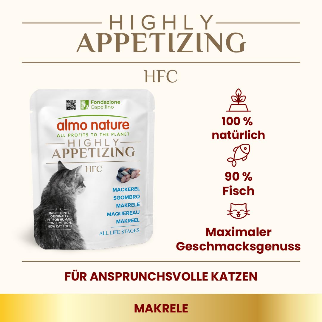 Almo Nature HFC Highly Appetizing Katzenfutter Makrele 24x50g