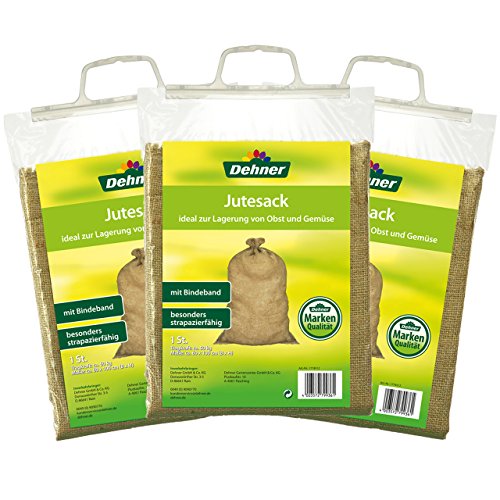 Dehner Jutesack mit Bindeband 100x60 cm 3 Stück
