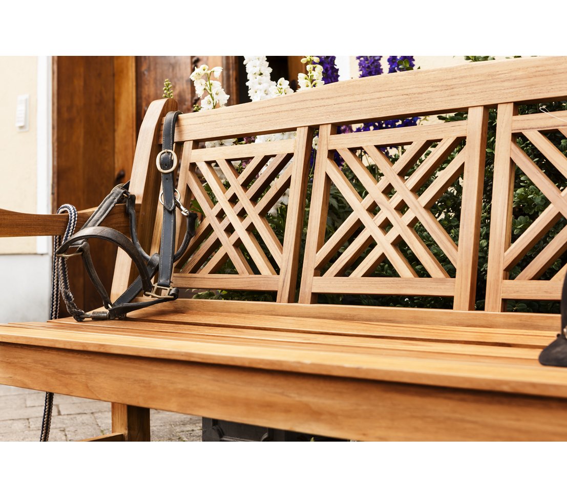 Dehner Korfu Gartenbank 3-Sitzer 150 cm Teak natur