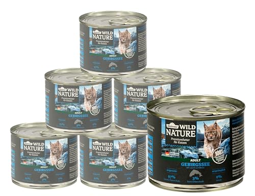 Dehner Wild Nature Gebirgssee Nassfutter Fisch 6x400 g getreidefrei