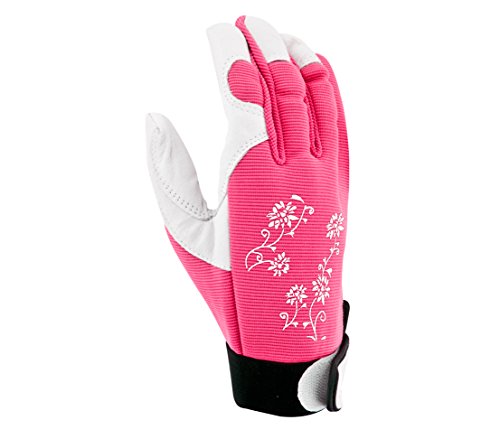 Dehner Jardy Gartenhandschuh Gr. 9/L Leder pink