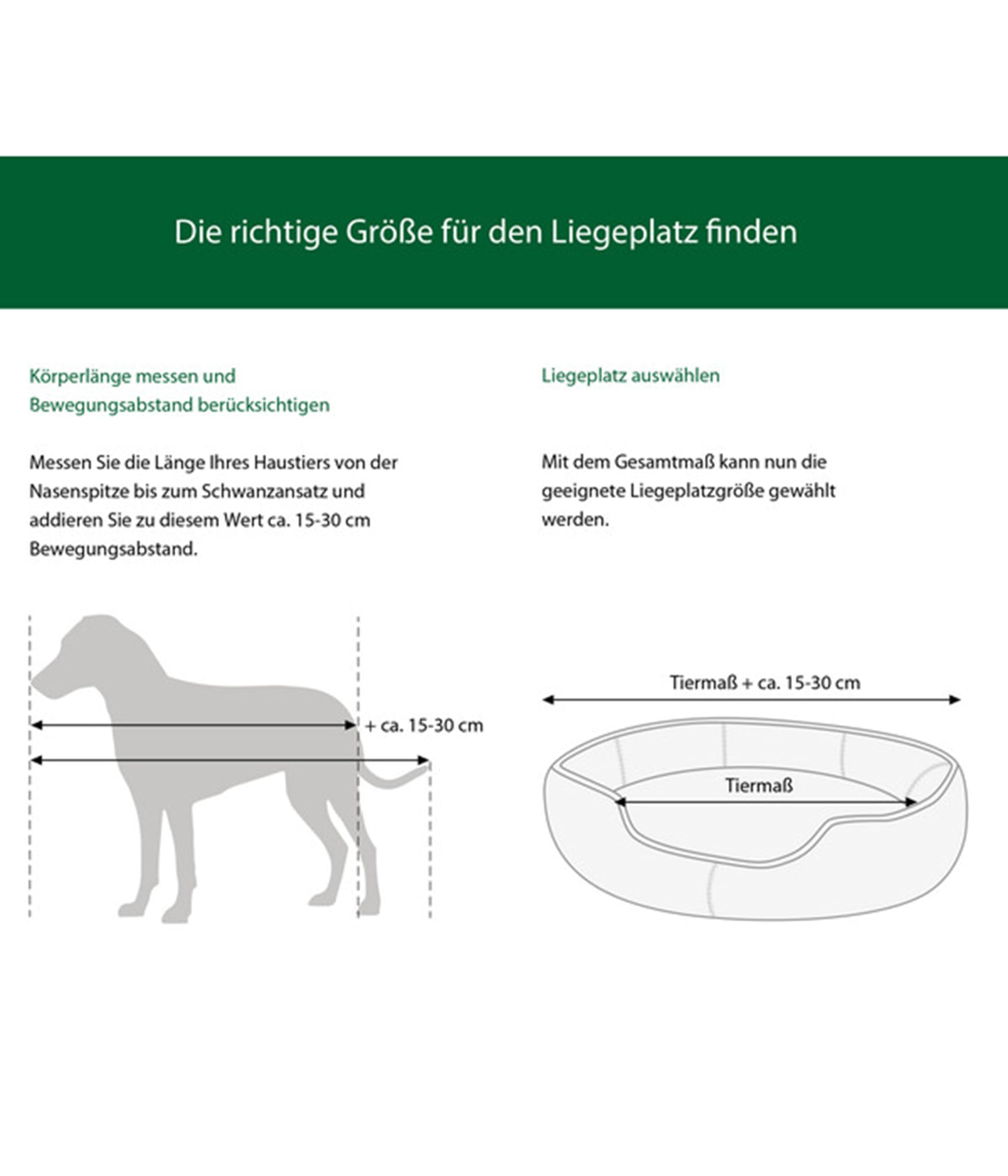 Dehner Lieblinge Sammy Hundebett oval grau 57x52 cm