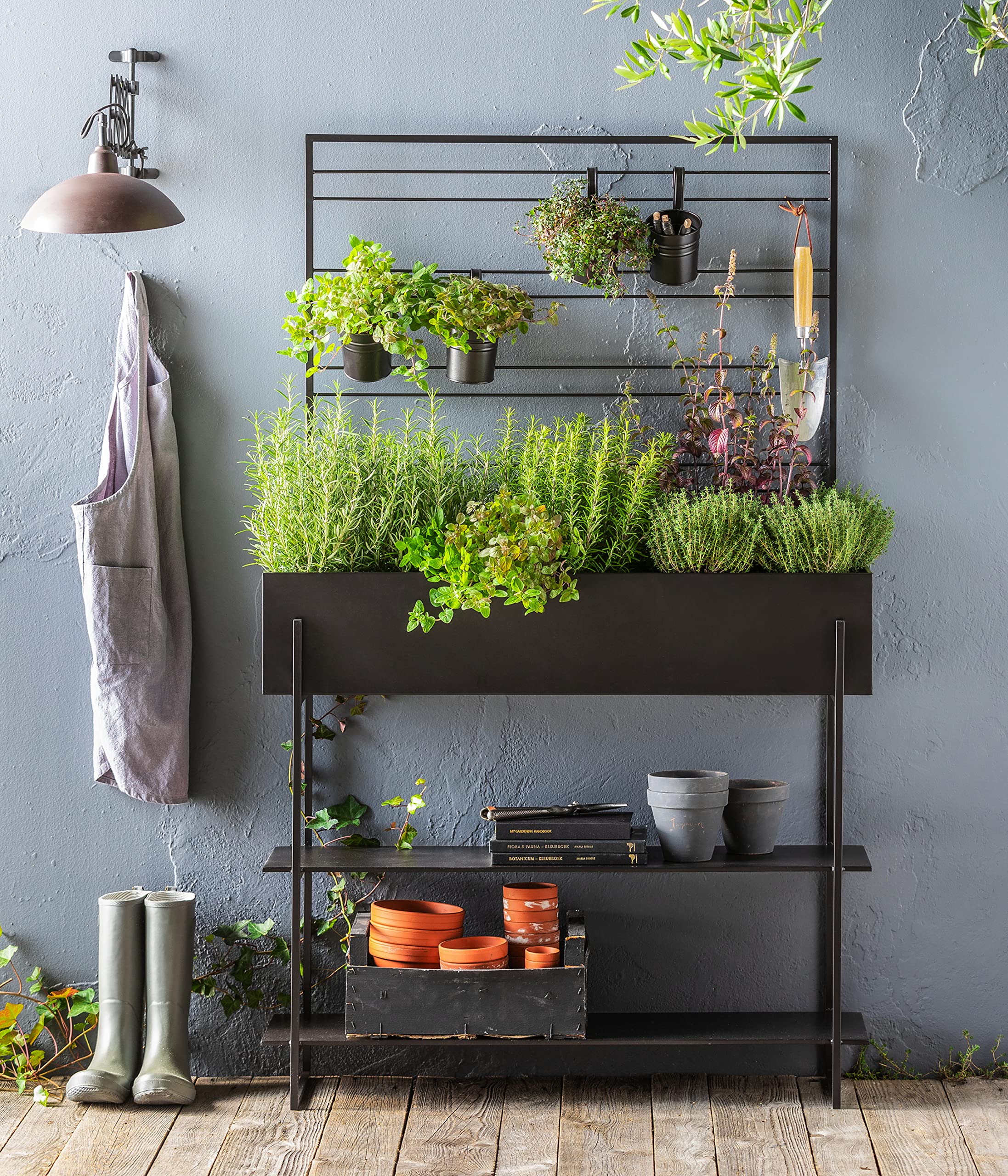 Dehner Provence Hochbeet Metall 160x100x30 cm schwarz