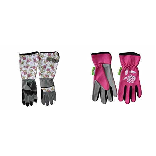 Dehner Rosenhandschuh Gartenhandschuh Set Gr. 8/M pink stichfest