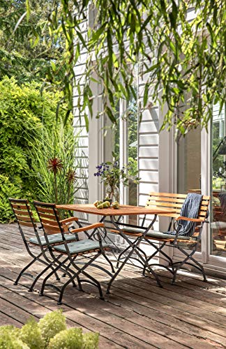 Dehner Tegernsee Klapptisch 120x80 cm Akazie natur/schwarz