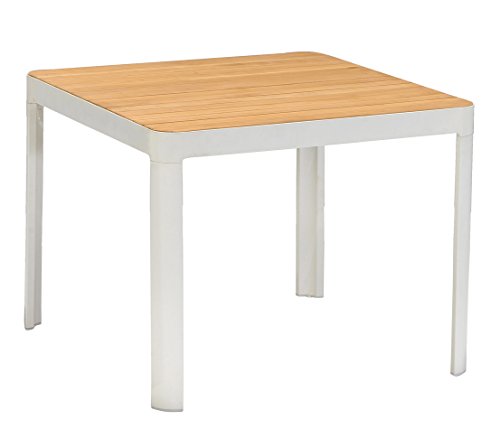 Dehner Bergen Gartentisch 95x95 cm Teak weiß