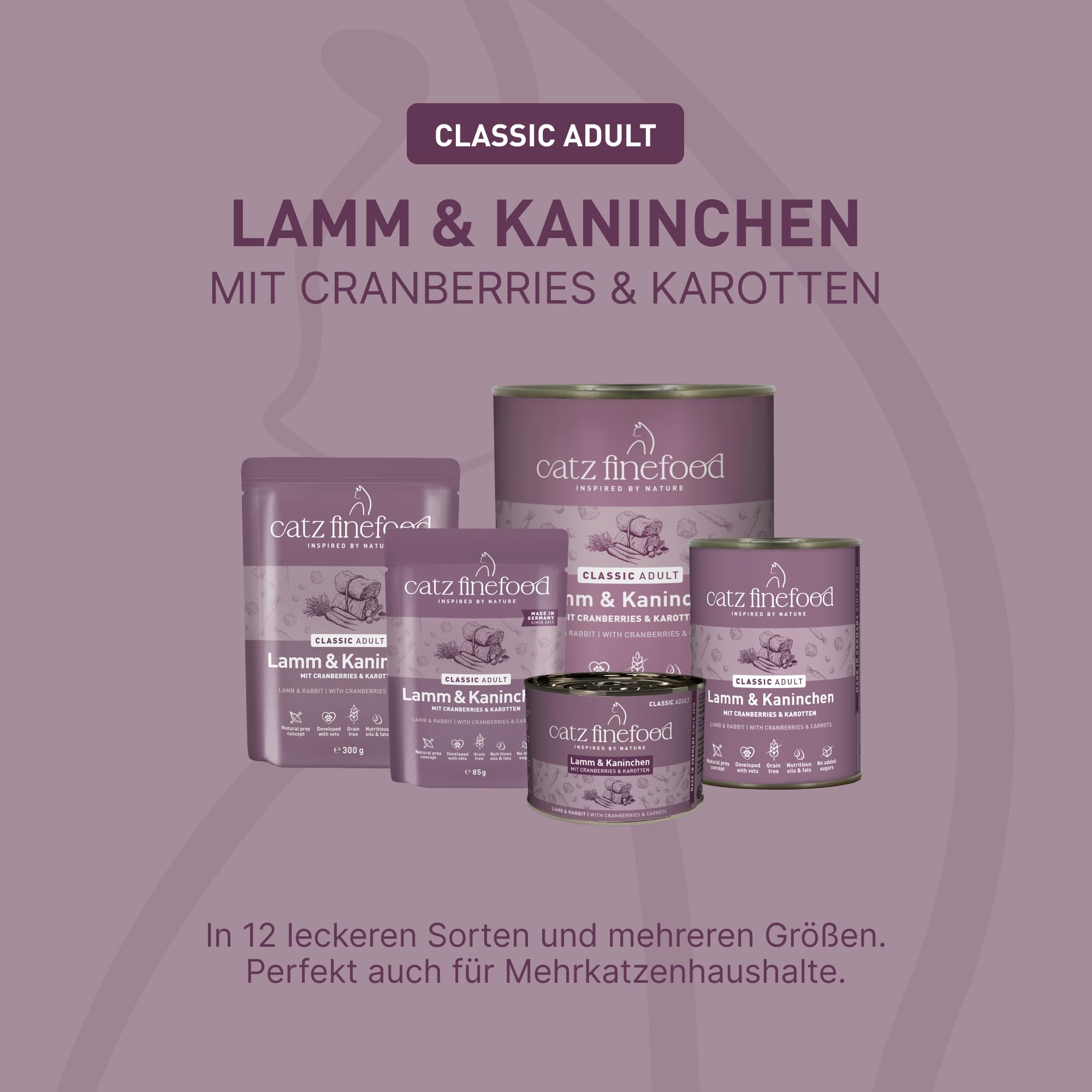 catz finefood No 11 Nassfutter Lamm Kaninchen 6x300g
