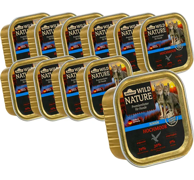 Dehner Wild Nature Hochmoor Welpen Nassfutter Ente 11x150 g