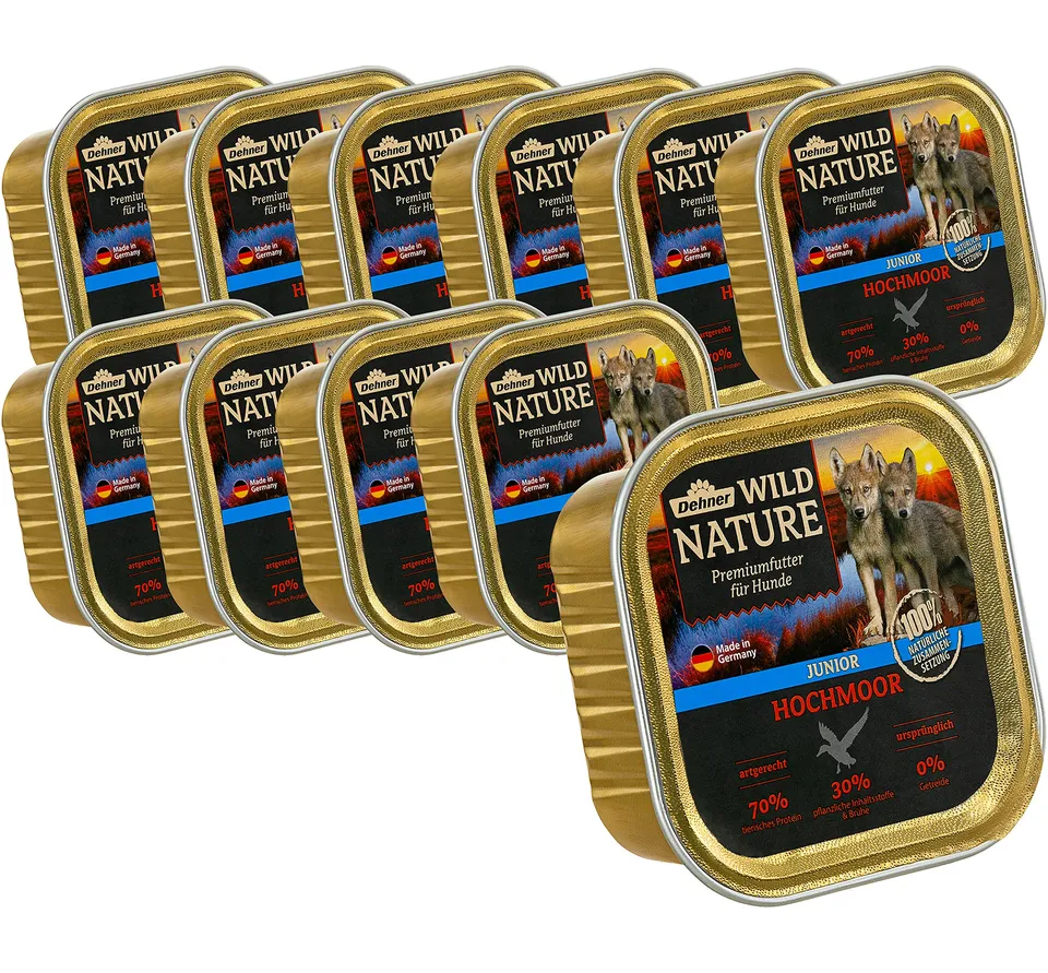 Dehner Wild Nature Hochmoor Welpen Nassfutter Ente 11x150 g
