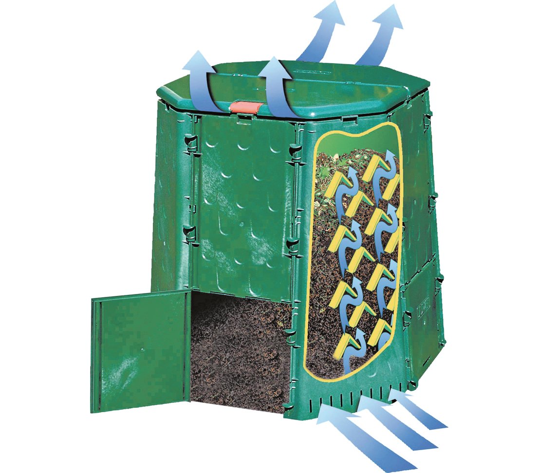Dehner Thermokomposter Grün 700 l Recyclingkunststoff