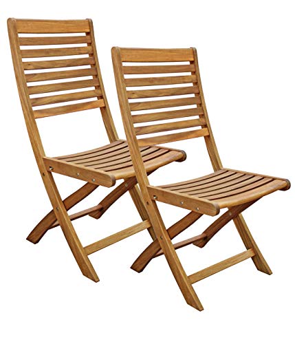 Dehner Macao Klappstuhl 2er Set natur Akazienholz