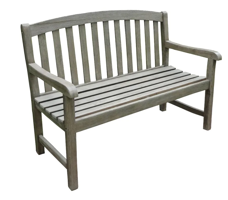 Dehner Skane Gartenbank 2-Sitzer 120 cm Akazie grau-braun