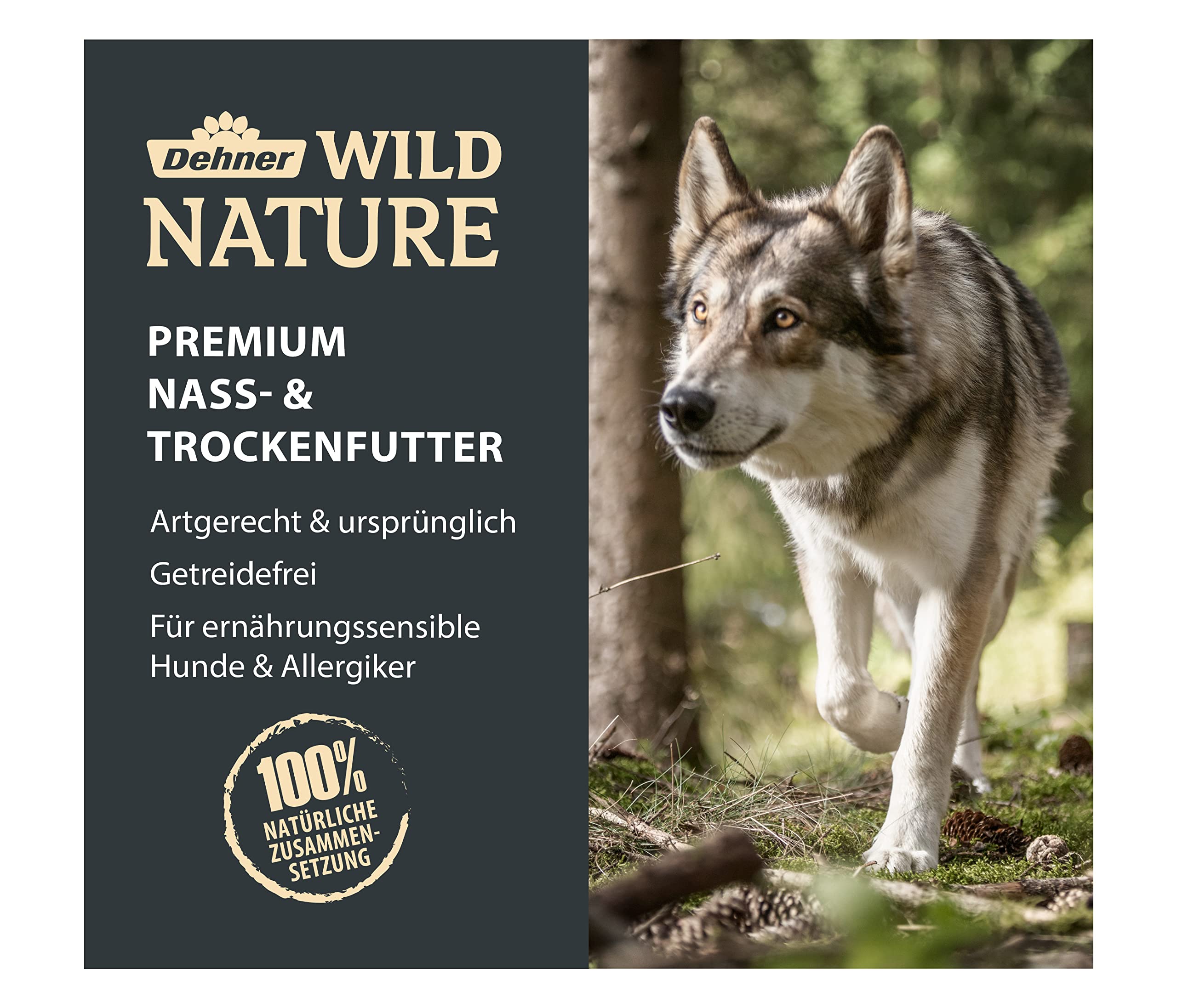 Dehner Wild Nature Bergweide Pferd Hundefutter 6x400g nass
