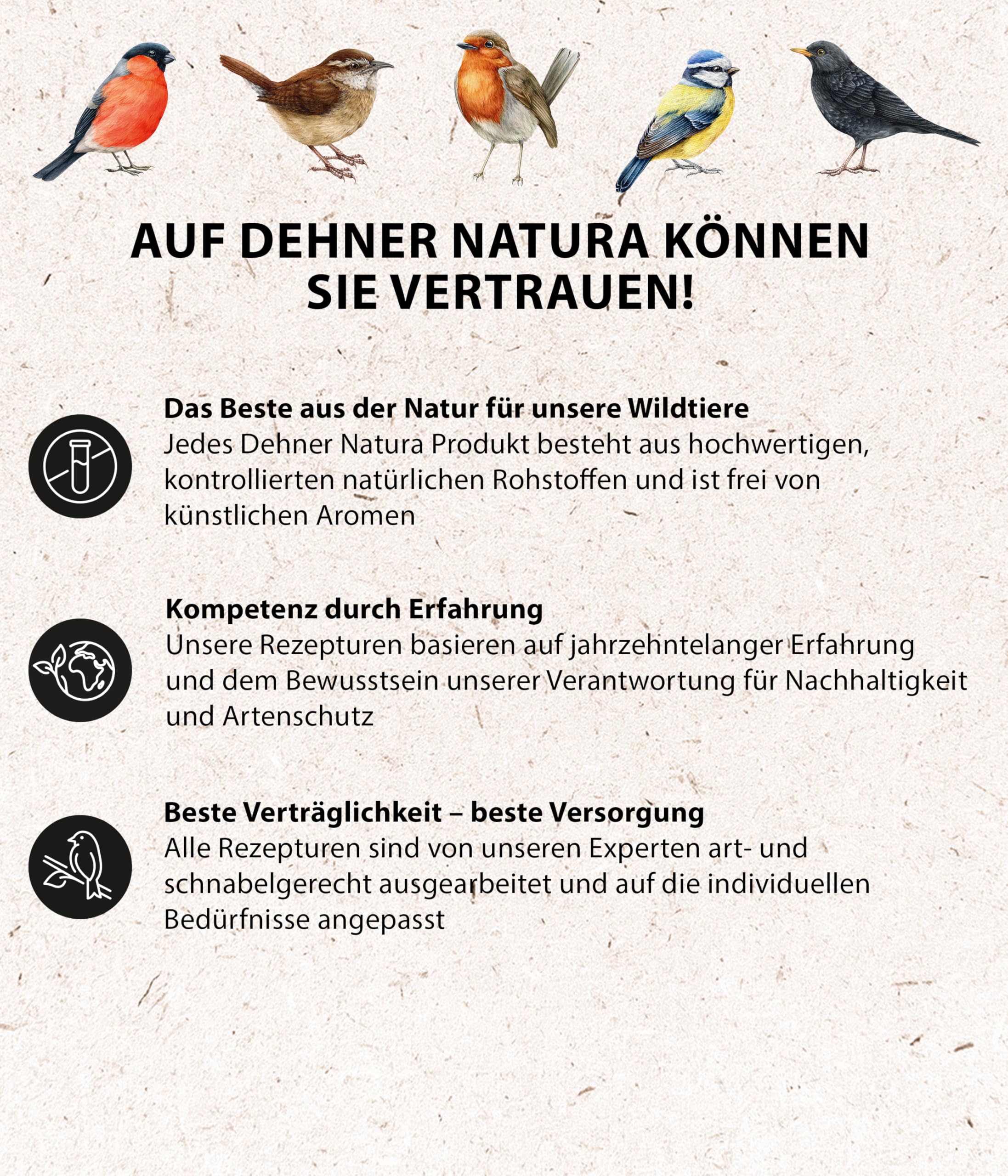 Dehner Natura Wildvogelfutter Snackmix 6-teilig energiereich