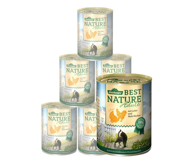 Dehner Best Nature Adult Geflügelleber Nassfutter 6x400g